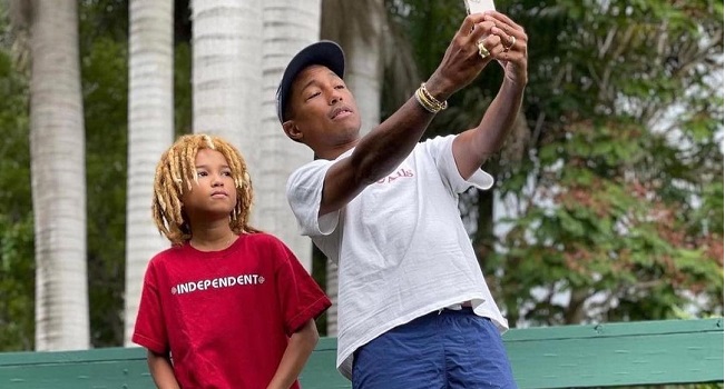 Pharrell Williams is joined by his wife Helen and son Rocket for a family  vacation in Rio de Janeiro